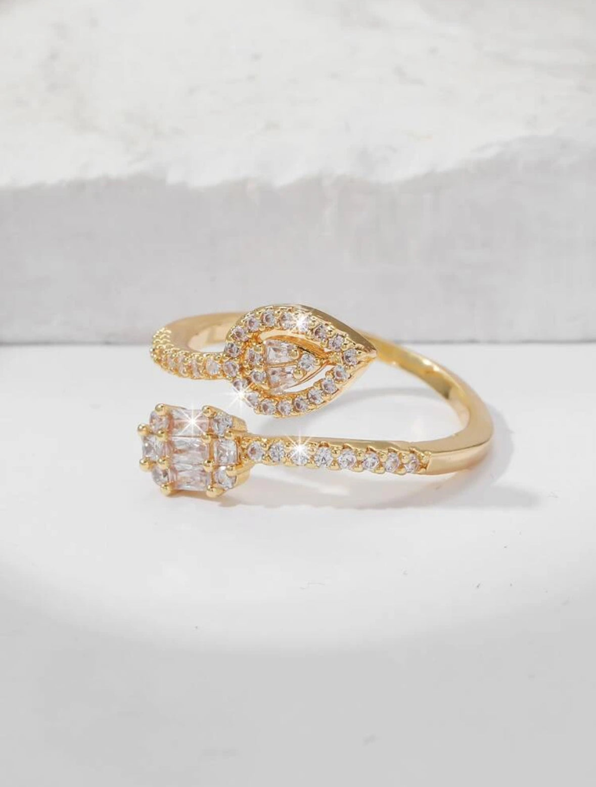 Teardrop Open Ring