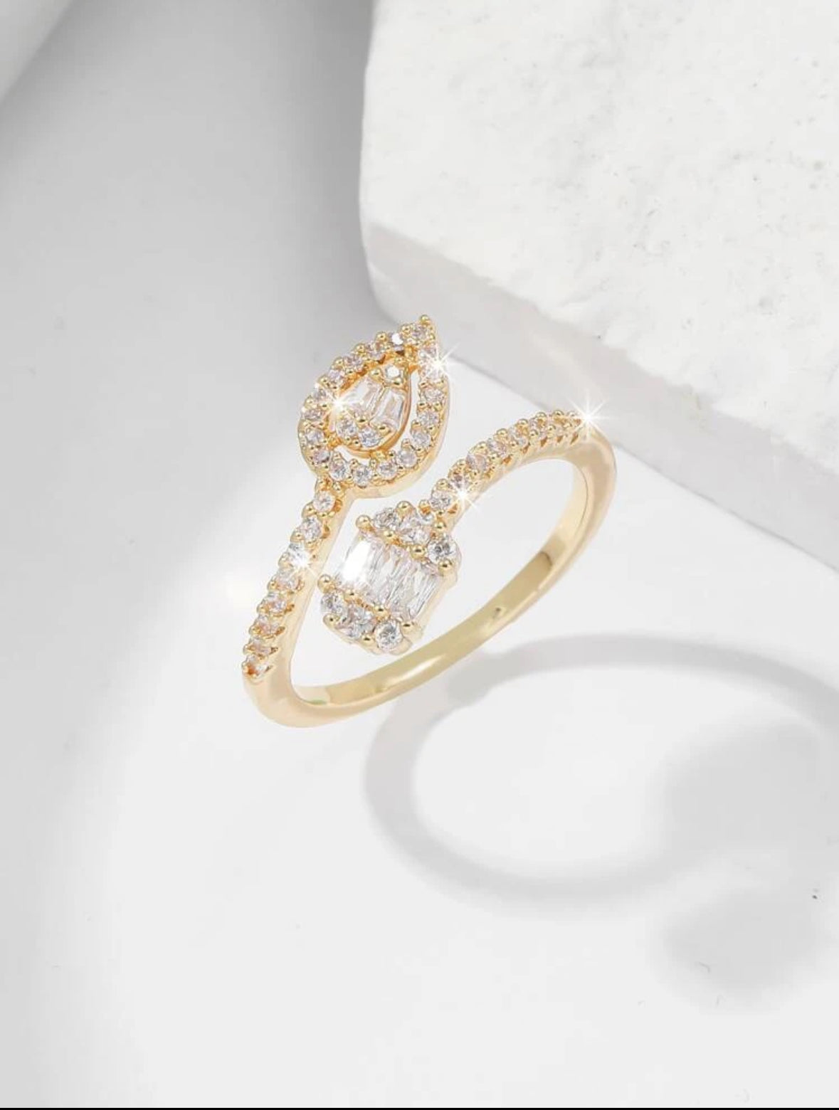 Teardrop Open Ring