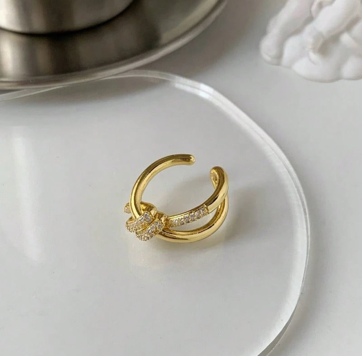 Elegance Knot Open Ring