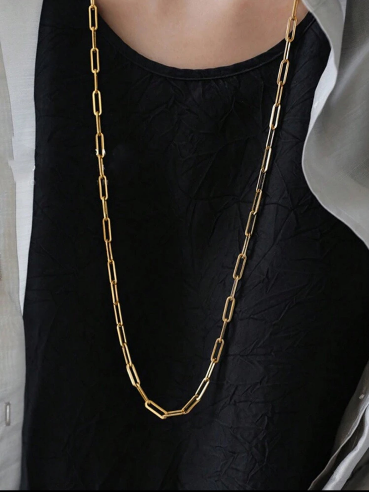 Gold Paperclip Necklace