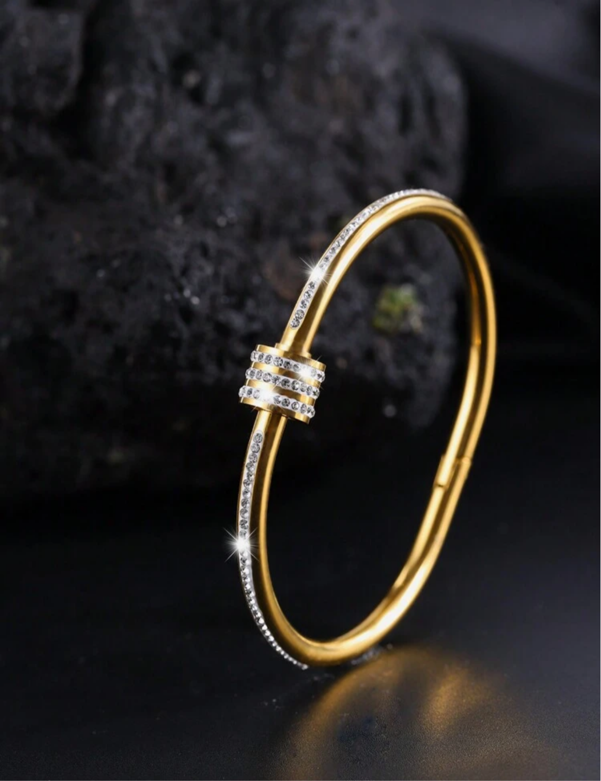 Radiance Halo Gold Bangle