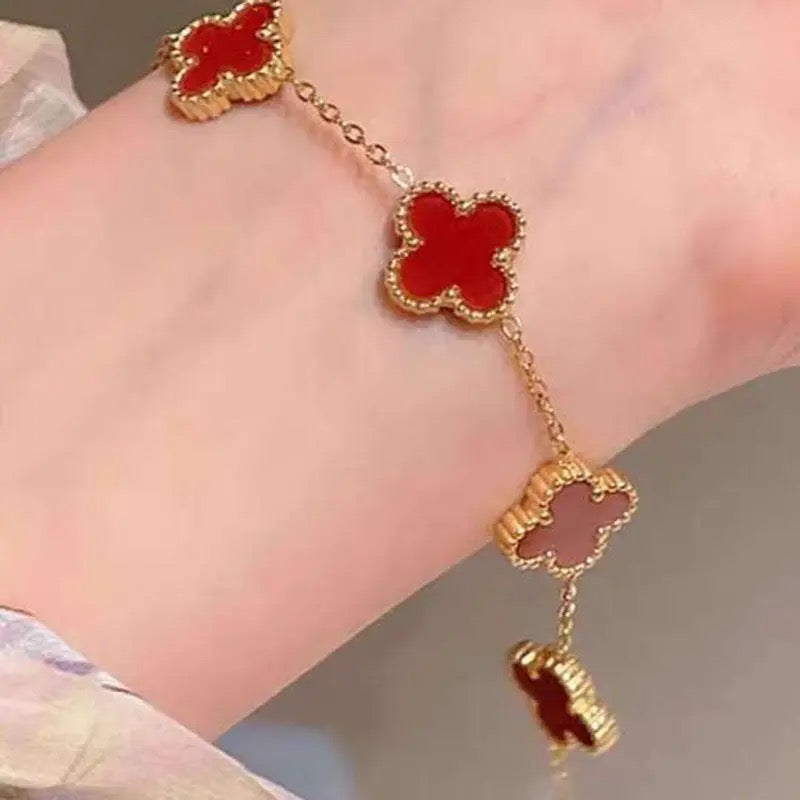 Double Sided Clover Bracelet