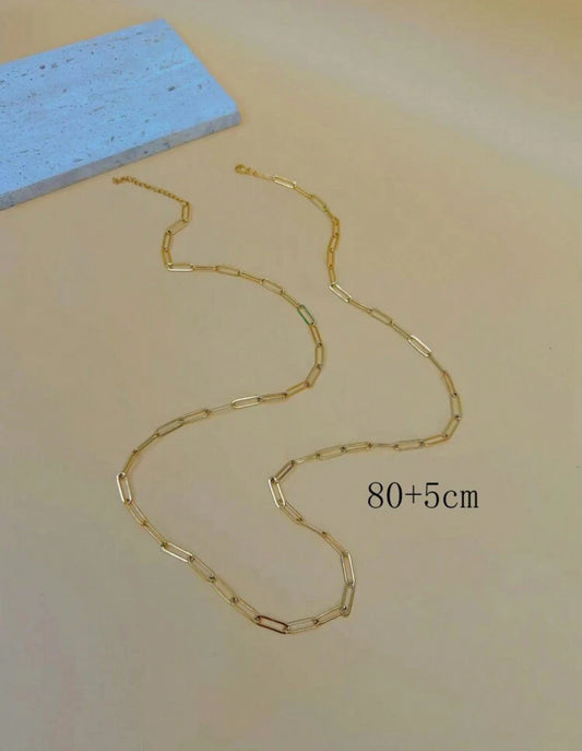 Gold Paperclip Necklace