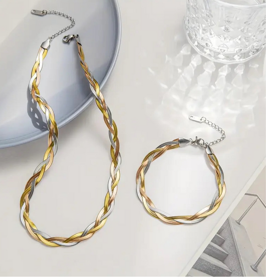 Trilight Braided Necklace
