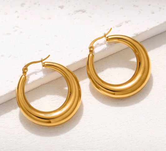 Round Hoop Earring