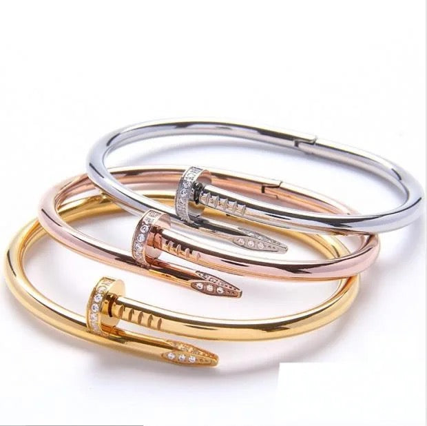 Nail Bangle with Zircons