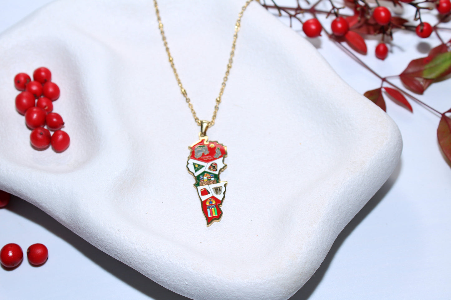 Lebanon Map Necklace