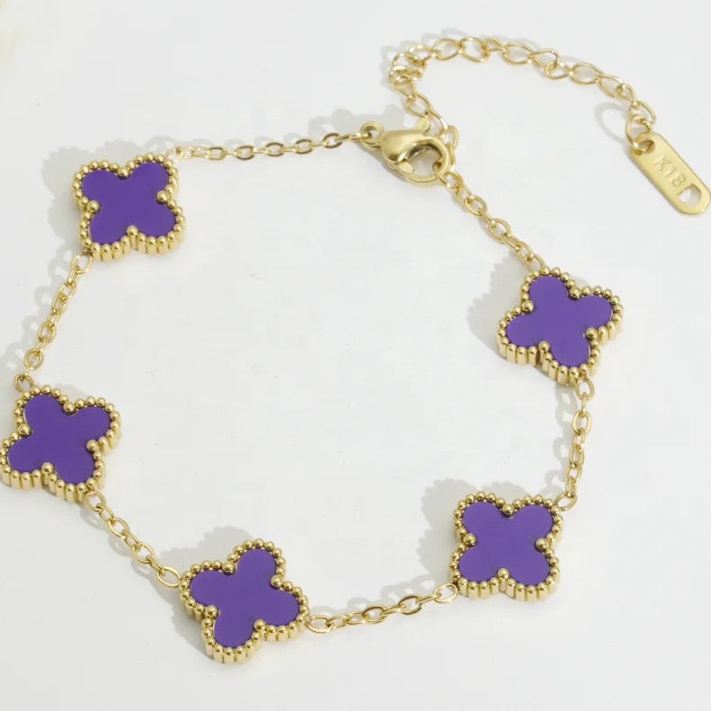 Double Sided Clover Bracelet