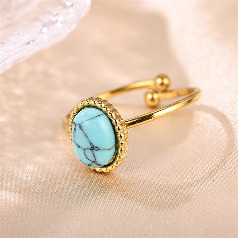 Natural stone ring