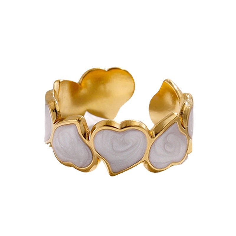 Heart Enamel Ring